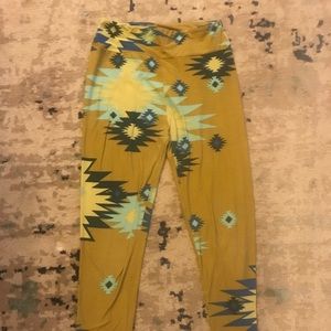 LuLaRoe Tribal Pattern Leggings OS